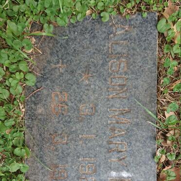 MOORE Alison Mary 1925-1973