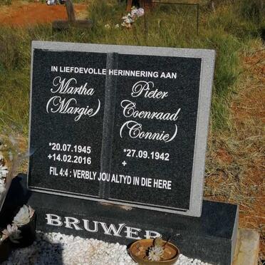 BRUWER Pieter Coenraad 1942- &amp; Martha 1945-2016