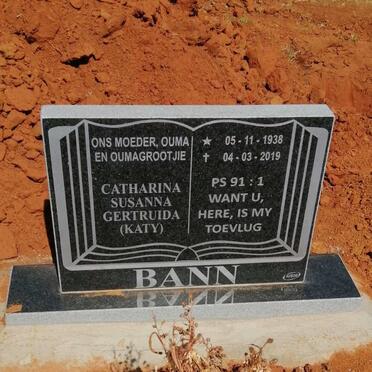 BANN Catharina Susanna Gertruida 1938-2019