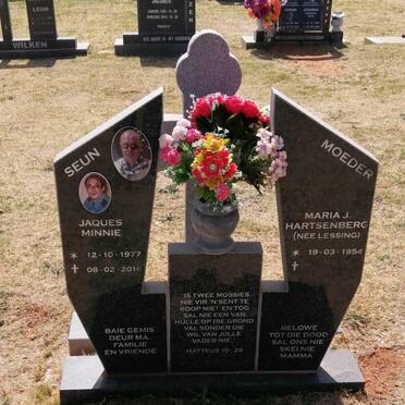 HARTSENBERG Maria J. nee LESSING 1954- :: MINNIE Jaques 1977-2016