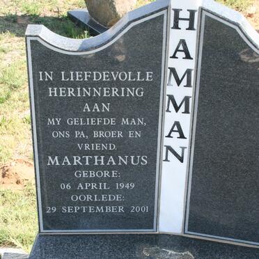 HAMMAN Marthanus 1949-2001