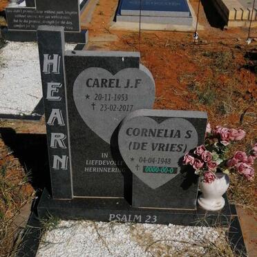 HEARN Carel J.F. 1953-2017 &amp; Cornelia S. DE VRIES 1948-