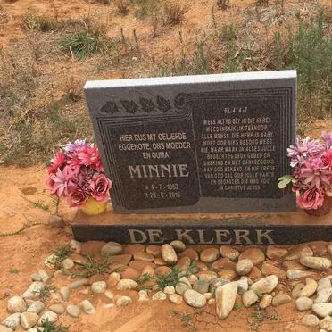 KLERK Minnie, de 1952-2016