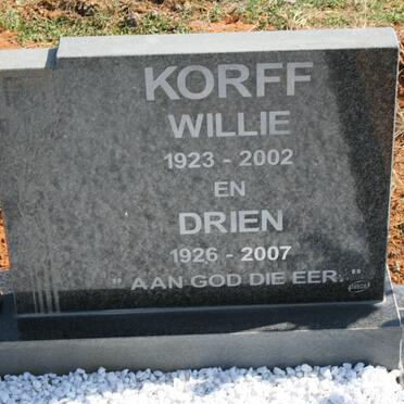 KORFF Willie 1923-2002 &amp; Drien 1926-2004