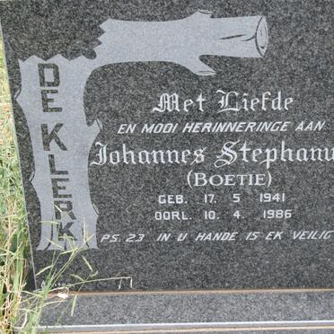 KLERK Johannes Stephanus, de 1941-1986