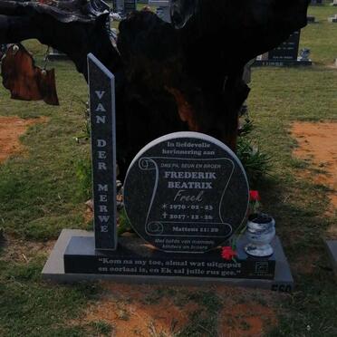 MERWE Frederik Beatrix, van der 1970-2017