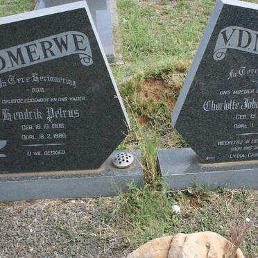 MERWE Hendrik Petrus, van der 1906-1980 &amp; Charlotte Johanna Jacoba 1910-1989