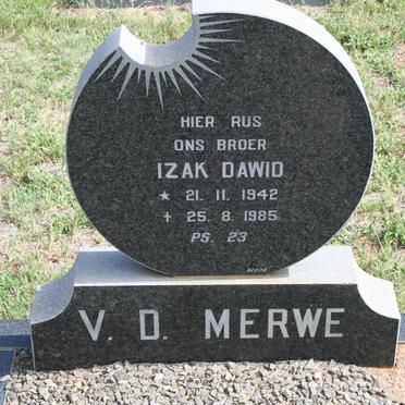 MERWE Izak Dawid, van der 1942-1985