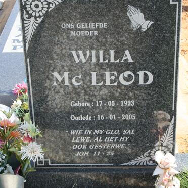 McLEOD Willa 1923-2005