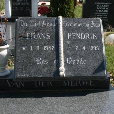 MERWE Frans Hendrik, van der 1942-1999
