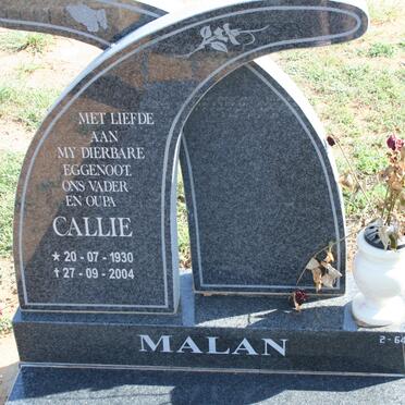 MALAN Callie 1930-2004