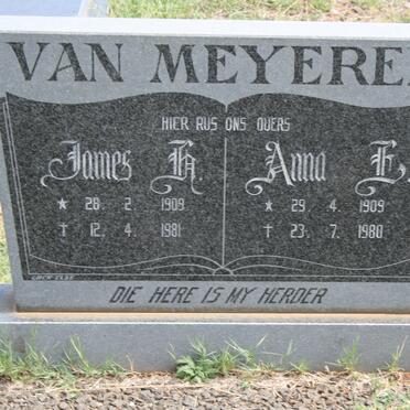 MEYEREN James H., van 1909-1981 &amp; Anna E. 1909-1980
