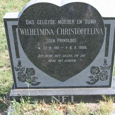 NEL Wilhelmina Christoffelina nee PRINSLOO 1911-1988