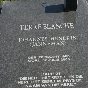 TERRE'BLANCHE Johannes Hendrik 1980-2000
