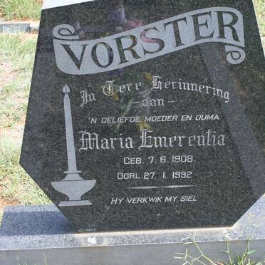 VORSTER Maria Emerentia 1908-1992