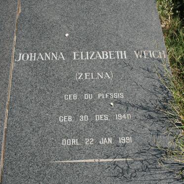 WEICH Johanna Elizabeth nee DU PLESSIS 1940-1991