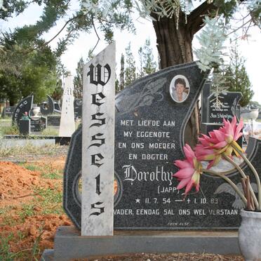 WESSELS Dorothy nee JAPP 1954-1983