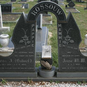 ROSSOUW Gideon J. 1930-1983 &amp; Anna M.M. 1934-