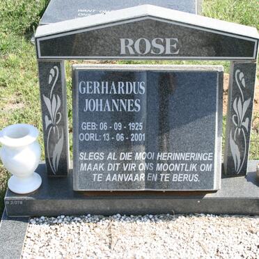 ROSE Gerhardus Johannes 1925-2001
