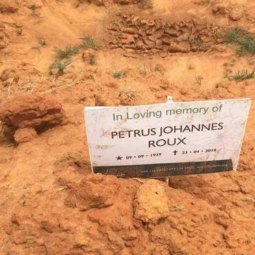 ROUX Petrus Johannes 1939-2018
