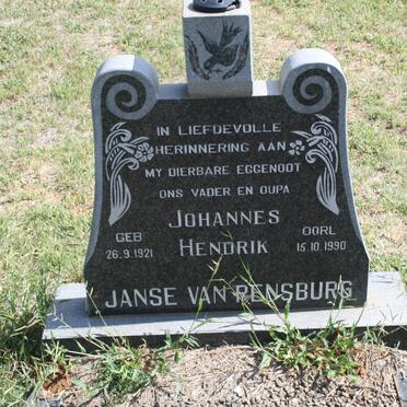 RENSBURG Johannes Hendrik, Janse van 1921-1990