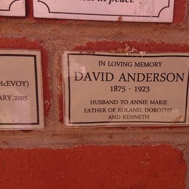 ANDERSON David 1875-1923