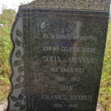 CAMPHER Jan Johannes Jacobus 1894-1948 &amp; Sofia Johanna SWANEPOEL 1900-1943