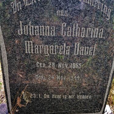 DAVEL Johanna Catharina Margareta 1855-1944