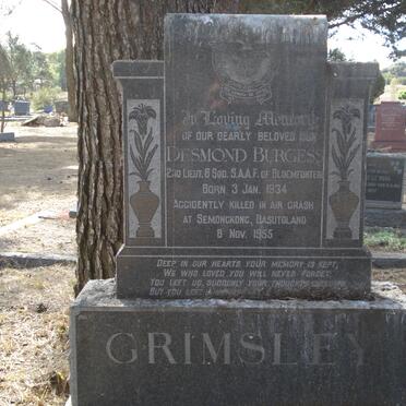 GRIMSLEY Desmond Burgess 1934-1955