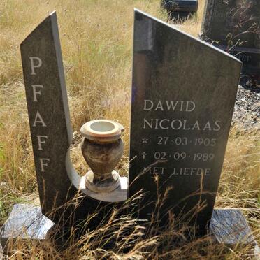 PFAFF Dawid Nicolaas 1905-1989