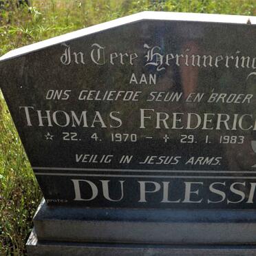 PLESSIS Thomas Frederick, du 1970-1983