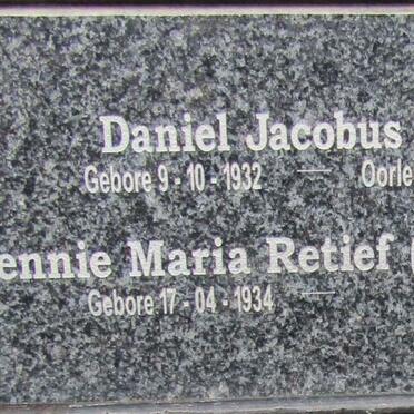 RETIEF Daniel Jacobus 1932-2006 &amp; Bennie Maria VORSTER 1934-