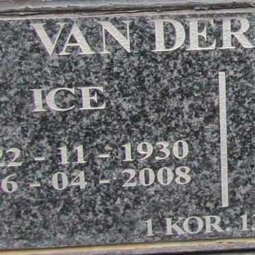 WATT Ice, van der 1930-2008 &amp; Rita 1933-2016