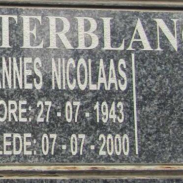 TERBLANCHE Johannes Nicolaas 1943-2000