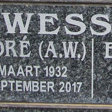WESSELS A.W. 1932-2017 &amp; E.C. 1935-2017