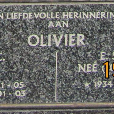 OLIVIER M.C. 1931-2008 &amp; E.S.M. CRONJE 1934-
