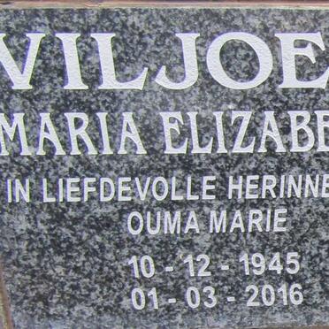 VILJOEN Maria Elizabeth 1945-2016