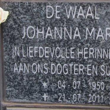 WAAL Johanna Maria, de 1950-2011
