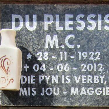 PLESSIS M.C., du 1922-2012
