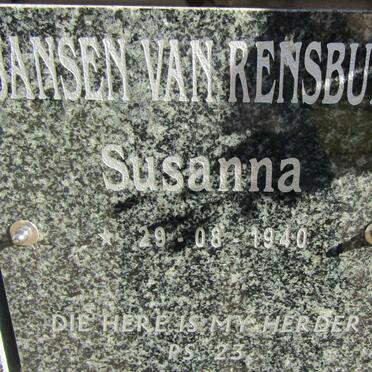 RENSBURG Susanna, Jansen van 1940-