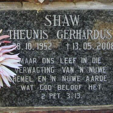 SHAW Theunis Gerhardus 1952-2008