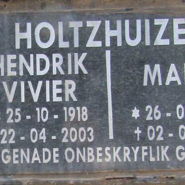 HOLTZHUIZEN Hendrik Vivier 1918-2003 en Maria 1925-2014