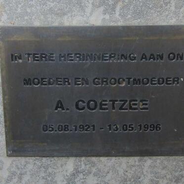 COETZEE A. 1921-1996