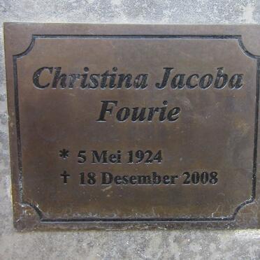 FOURIE Christina Jacoba 1924-2008