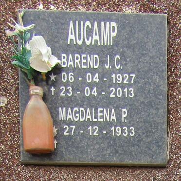 AUCAMP Barend J.C. 1927-2013 &amp; Magdalena P. 1933-