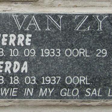 ZYL Pierre, van 1933-2000 &amp; Gerda 1937-