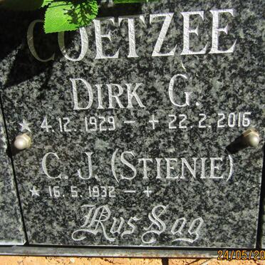 COETZEE Dirk G. 1929-2016 &amp; C.J. 1932-
