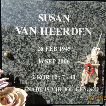 HEERDEN Susan, van 1945-2006