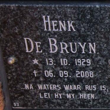 BRUYN Henk, de 1929-2008
