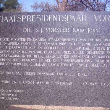VORSTER B.J.  1915-1983